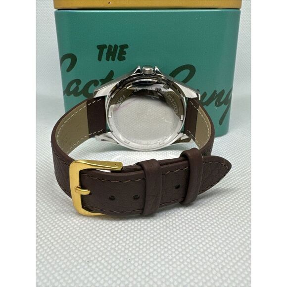 Fossil Riley ES3202 Women's Brown Leather Analog Silver Dial Quartz Watch YAY38 - Picture 7 of 9